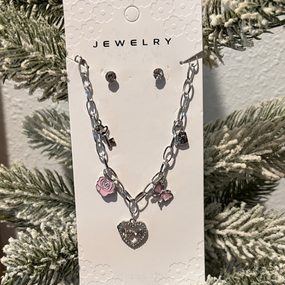 Other - 🎁Silver Charm Necklace and Earring Set